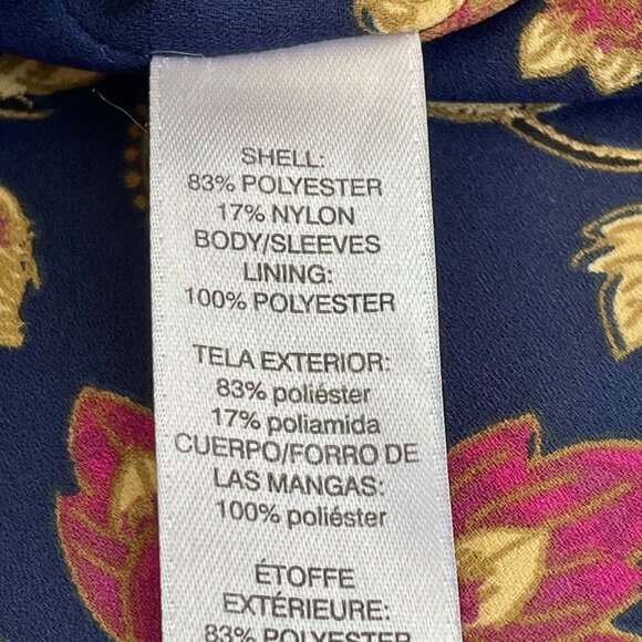 Chico’s Velvet Raspberry Boyfriend Blazer Jacket Floral Lined Size 0 / Small P - Picture 15 of 16